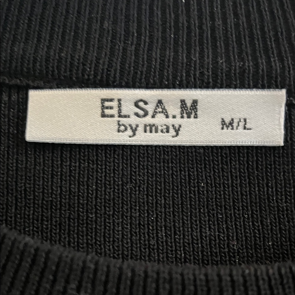 ELSA.M Black Ribbed Knitwear - Picture 2 of 4